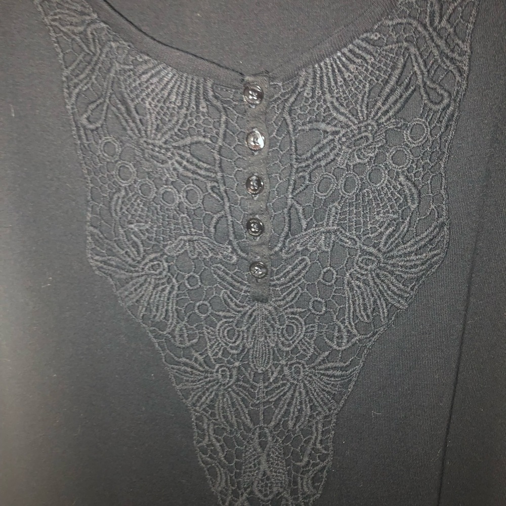 Lauren by Ralph Lauren Black Cotton Dress in T-shirt type material, XL - Picture 6 of 7